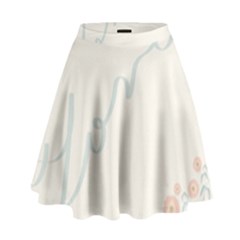 Love Card Flowers High Waist Skirt by Simbadda