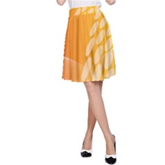 Abstract Orange Background A-line Skirt by Simbadda