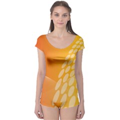 Abstract Orange Background Boyleg Leotard  by Simbadda