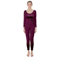 Abstract Purple Pattern Long Sleeve Catsuit by Simbadda