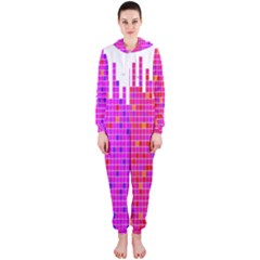 Square Spectrum Abstract Hooded Jumpsuit (ladies)  by Simbadda