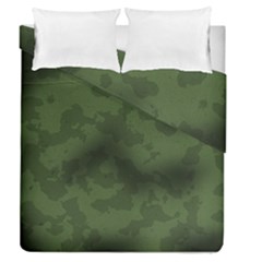 Vintage Camouflage Military Swatch Old Army Background Duvet Cover Double Side (queen Size) by Simbadda