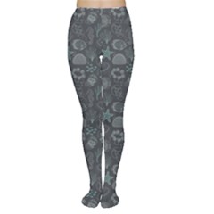 Blue Underwater Pattern On Dark Blue Tights by CoolDesigns