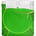 Green Circle Fractal Frame Duvet Cover Double Side (King Size) View1