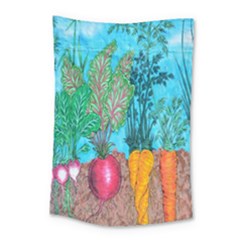 Mural Displaying Array Of Garden Vegetables Small Tapestry by Simbadda