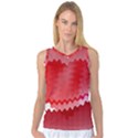 Red Fractal Wavy Heart Women s Basketball Tank Top View1