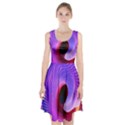 Digital Art Spirals Wave Waves Chevron Red Purple Blue Pink Racerback Midi Dress View1