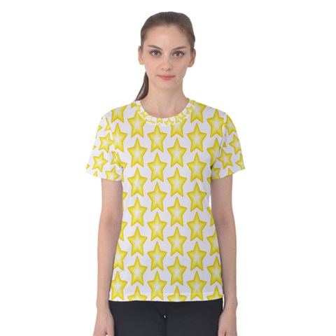 Yellow Orange Star Space Light Women s Cotton Tee by Mariart