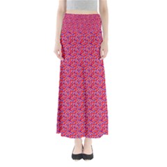 Red White And Blue Leopard Print  Maxi Skirts by PhotoNOLA