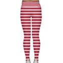 Horizontal Stripes Red Classic Yoga Leggings View2