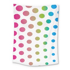 Polka Dot Pink Green Blue Medium Tapestry by Mariart