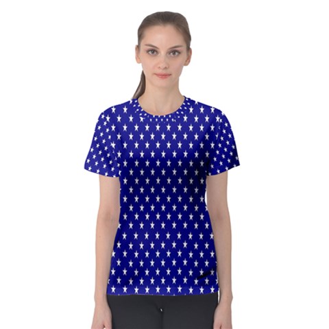 Rainbow Polka Dot Borders Colorful Resolution Wallpaper Blue Star Women s Sport Mesh Tee by Mariart