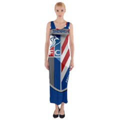 Shanghai Greenland Shenhua F C  Fitted Maxi Dress by Valentinaart