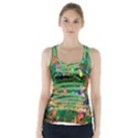 Watercolour Christmas Tree Painting Racer Back Sports Top View1