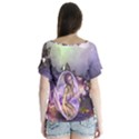 Wonderful Fairy In The Wonderland , Colorful Landscape Flutter Sleeve Top View2