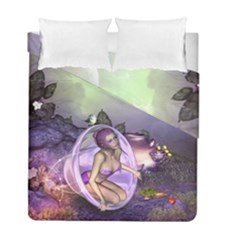 Wonderful Fairy In The Wonderland , Colorful Landscape Duvet Cover Double Side (full/ Double Size) by FantasyWorld7