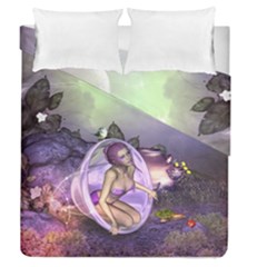 Wonderful Fairy In The Wonderland , Colorful Landscape Duvet Cover Double Side (queen Size) by FantasyWorld7