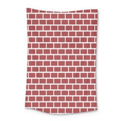 Brick Line Red White Small Tapestry by Mariart