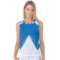 Bridge Sea Beack Blue White Women s Basketball Tank Top View1