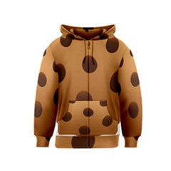 Cookie Chocolate Biscuit Brown Kids  Zipper Hoodie by Mariart