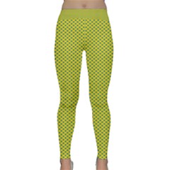 Polka Dot Green Yellow Classic Yoga Leggings by Mariart