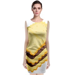 Sandwich Biscuit Chocolate Bread Classic Sleeveless Midi Dress by Mariart