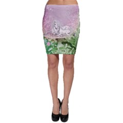 Wonderful Unicorn With Foal On A Mushroom Bodycon Skirt by FantasyWorld7