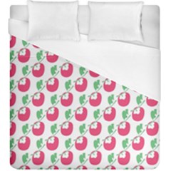 Fruit Pink Green Mangosteen Duvet Cover (king Size) by Mariart