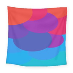 Circles Colorful Balloon Circle Purple Blue Red Orange Square Tapestry (large) by Mariart