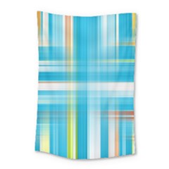 Lines Blue Stripes Small Tapestry by Mariart