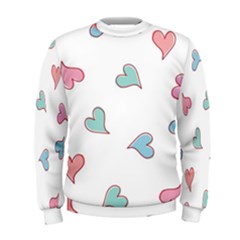 Colorful Random Hearts Men s Sweatshirt by Nexatart