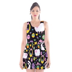 Cute Easter Pattern Scoop Neck Skater Dress by Valentinaart