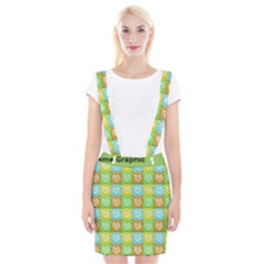 Colorful Happy Easter Theme Pattern Suspender Skirt by dflcprintsclothing