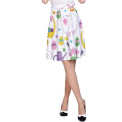 Cute Easter Pattern A-line Skirt by Valentinaart