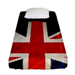 Flag Of Britain Grunge Union Jack Flag Background Fitted Sheet (single Size) by Nexatart