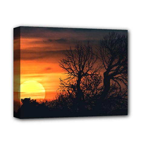 Sunset At Nature Landscape Deluxe Canvas 14  X 11  by dflcprints