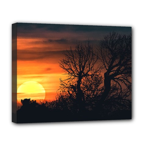 Sunset At Nature Landscape Deluxe Canvas 20  X 16   by dflcprints