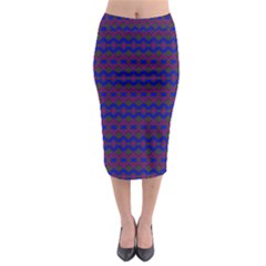 Split Diamond Blue Purple Woven Fabric Midi Pencil Skirt by Mariart