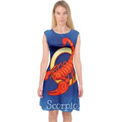 Zodiac Scorpio Capsleeve Midi Dress by Mariart