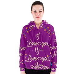 Happy Mothers Day Celebration I Love You Mom Women s Zipper Hoodie by Nexatart