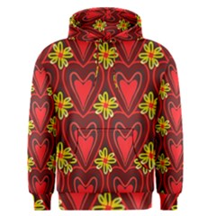 Digitally Created Seamless Love Heart Pattern Men s Pullover Hoodie by Nexatart