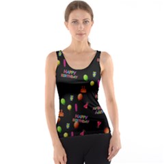 Cartoon Birthday Tilable Design Tank Top by Nexatart