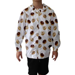 Donuts Pattern Hooded Wind Breaker (kids) by Valentinaart