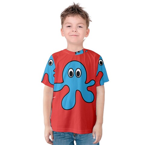 Creature Forms Funny Monster Comic Kids  Cotton Tee by Nexatart