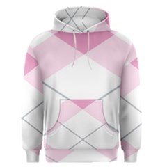 Tablecloth Stripes Diamonds Pink Men s Pullover Hoodie by Nexatart