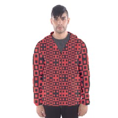 Abstract Background Red Black Hooded Wind Breaker (men) by Nexatart