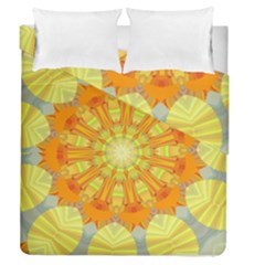 Sunshine Sunny Sun Abstract Yellow Duvet Cover Double Side (queen Size) by Nexatart