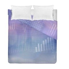 Business Background Blue Corporate Duvet Cover Double Side (full/ Double Size) by Nexatart