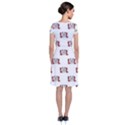 Angry Emoji Graphic Pattern Short Sleeve Front Wrap Dress View2