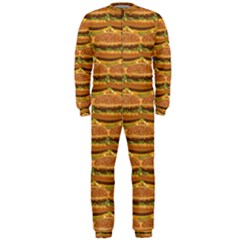 Delicious Burger Pattern Onepiece Jumpsuit (men)  by berwies